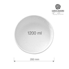 Miska płytka, Ø200 mm, 1200 ml, biały | FINE DINE, Nordic