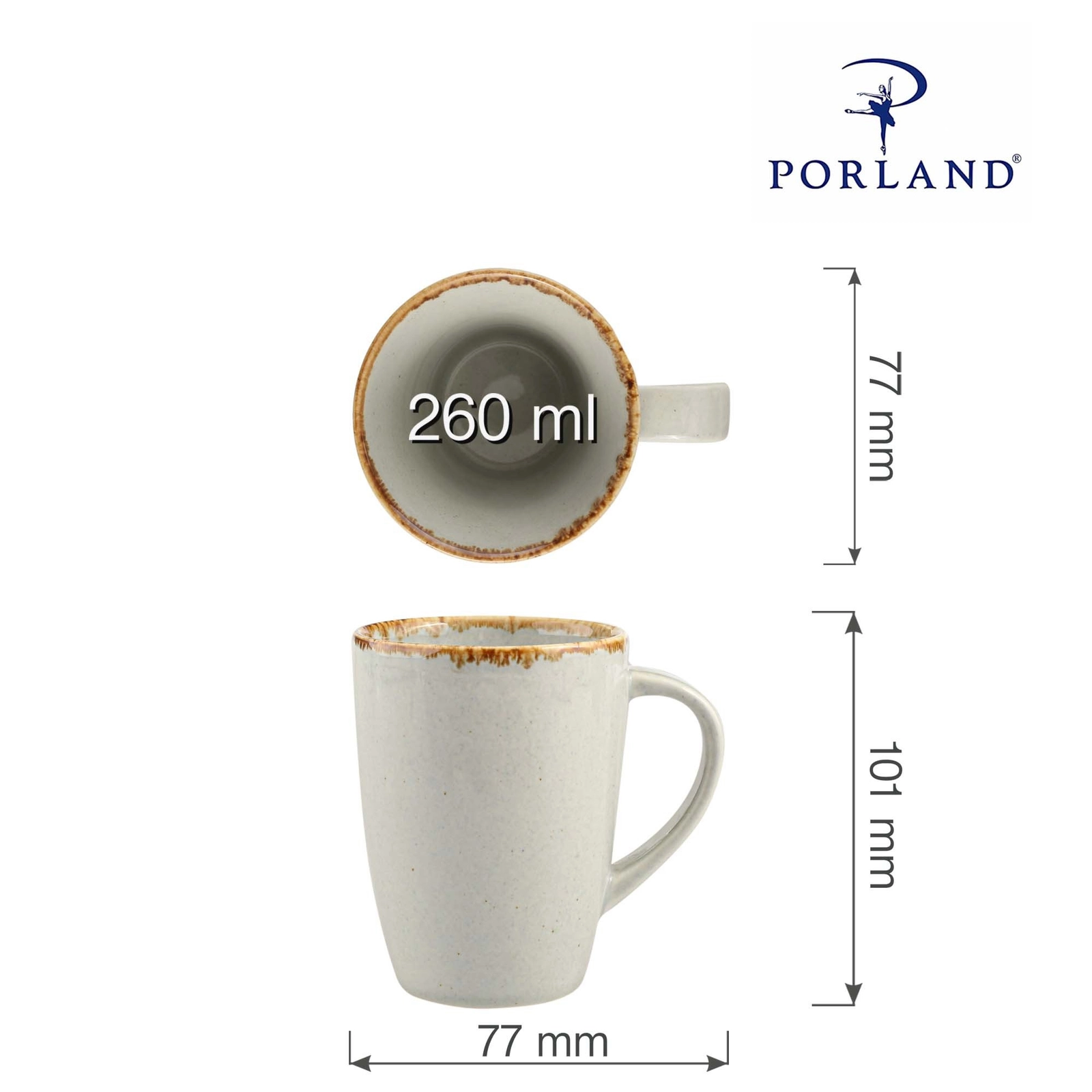 Kubek, 260 ml | PORLAND, Seasons Ashen