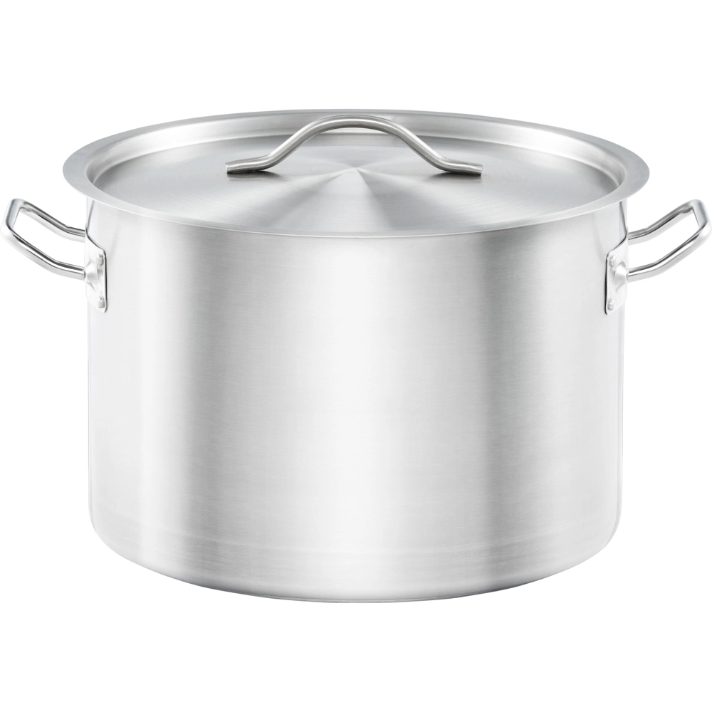Garnek średni ze stali nierdzewnej z pokrywką, o średnicy 320 mm, 18 l | STALGAST, Basic
