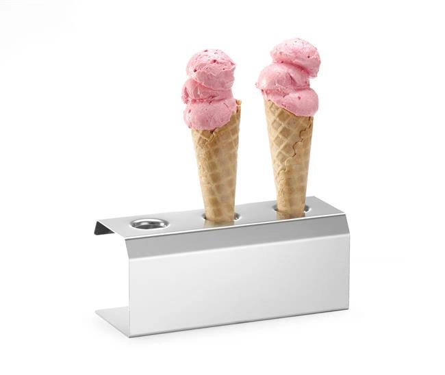 Stojak na 3 wafle do lodów, 200x95x85 mm | HENDI, 755730