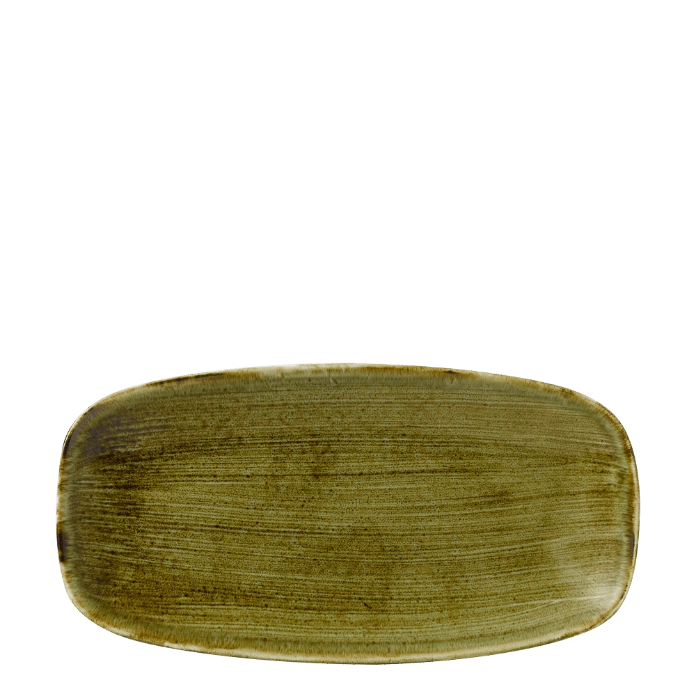 Talerz prostokątny, 298x153 mm | CHURCHILL, Stonecast Plume Green