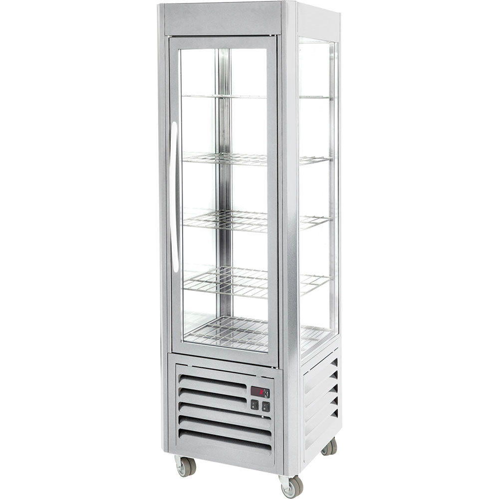 Witryna chłodnicza 7-poziomowa, 5 rusztów 535×495 mm, 360 l, 0.69 kW, 230 V, 600×630×1850 mm | ROLLER GRILL, 777450