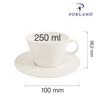 Filiżanka elegancka, 250 ml | PORLAND, Line