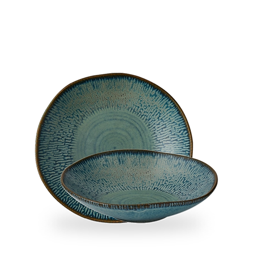 Miska naturalna, Ø250 mm | CHURCHILL, Cascade Sapphire Blue