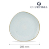 Talerz płytki o organicznym kształcie, Ø286 mm | CHURCHILL, Stonecast Duck Egg Blue