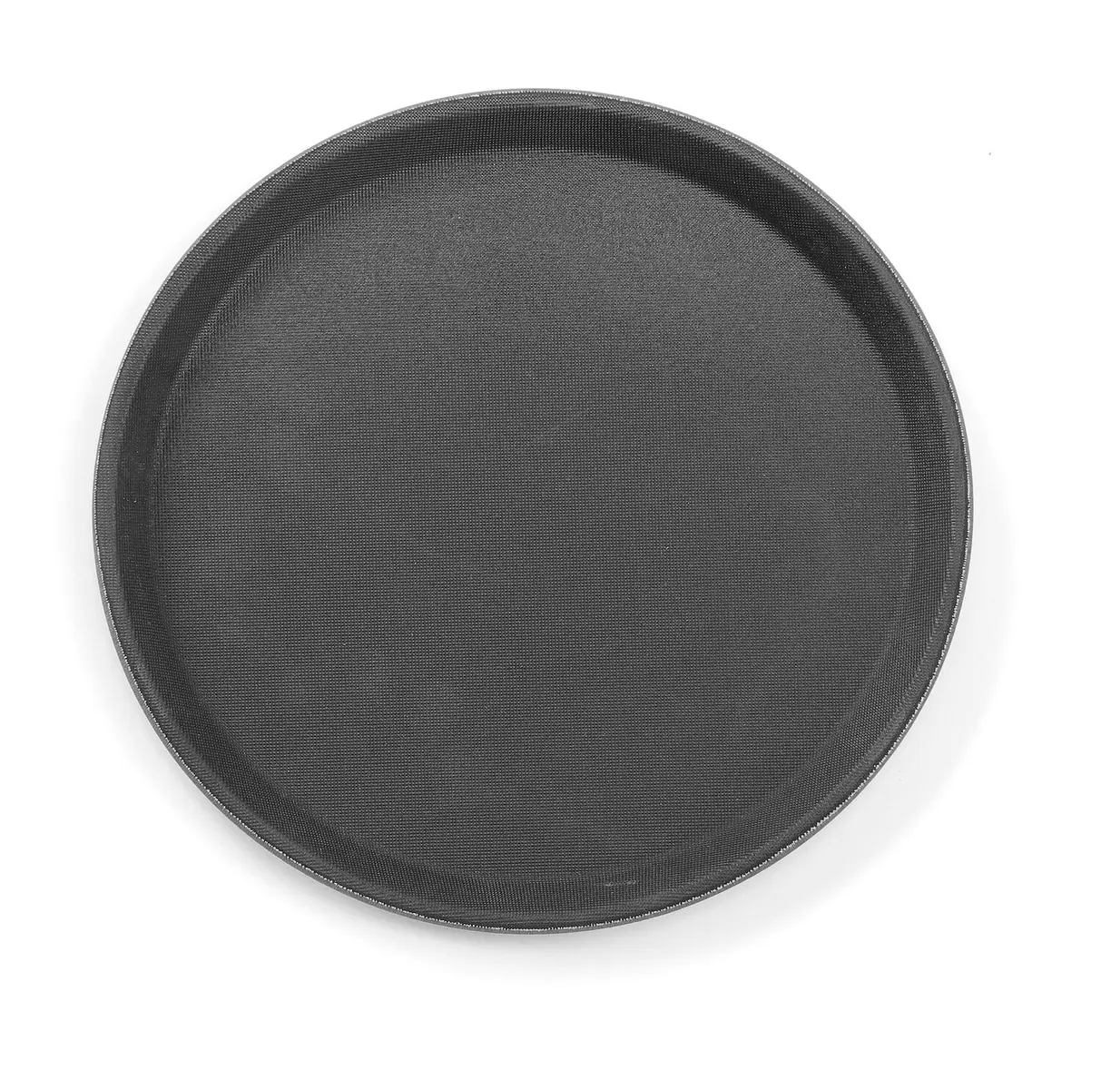 Taca do serwowania ⌀360 mm z polipropylenu, antypoślizgowa, czarna | HENDI, 878132