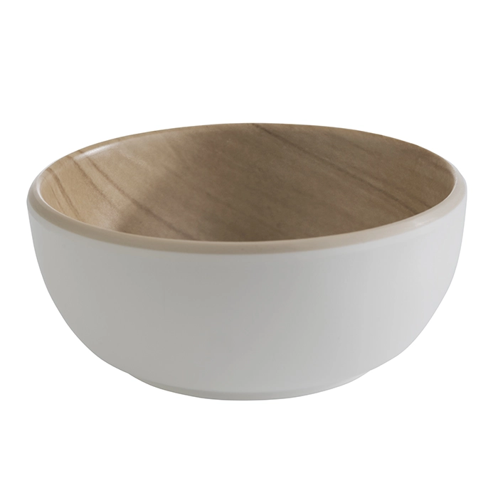 Miska z melaminy 0,1 l, 85x35 mm, biało-brązowa | APS, 84930