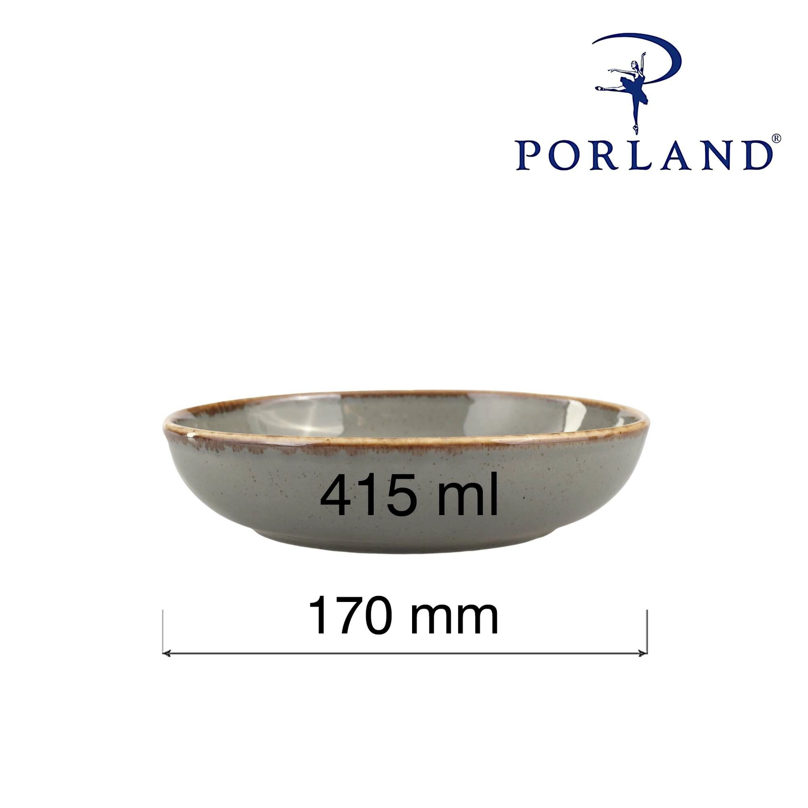 Miska płytka, Ø170 mm, ciemnoszara | PORLAND, Seasons Stone