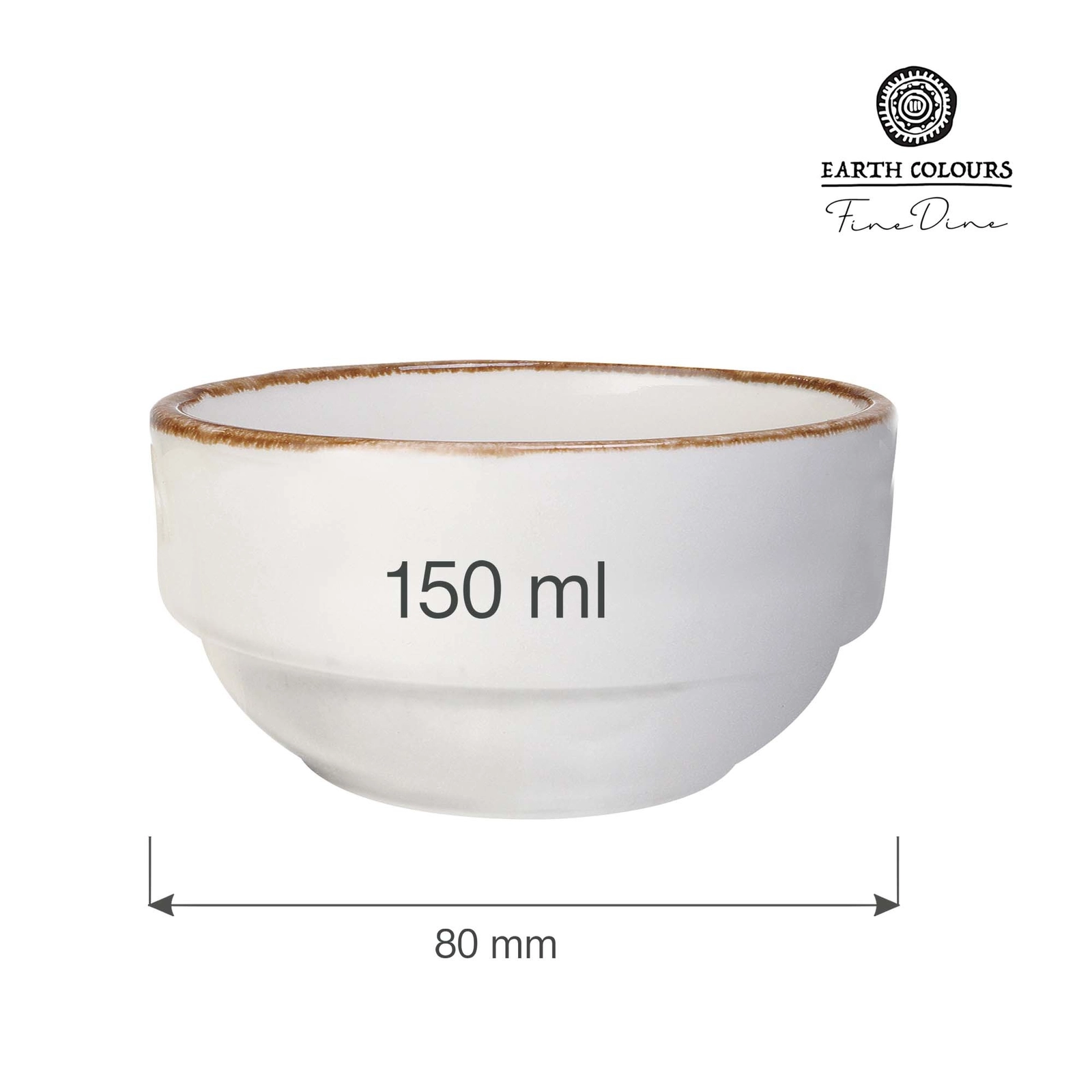 Miska sztaplowana, Ø80 mm, 150 ml, pomarańczowa | FINE DINE, Vanilla