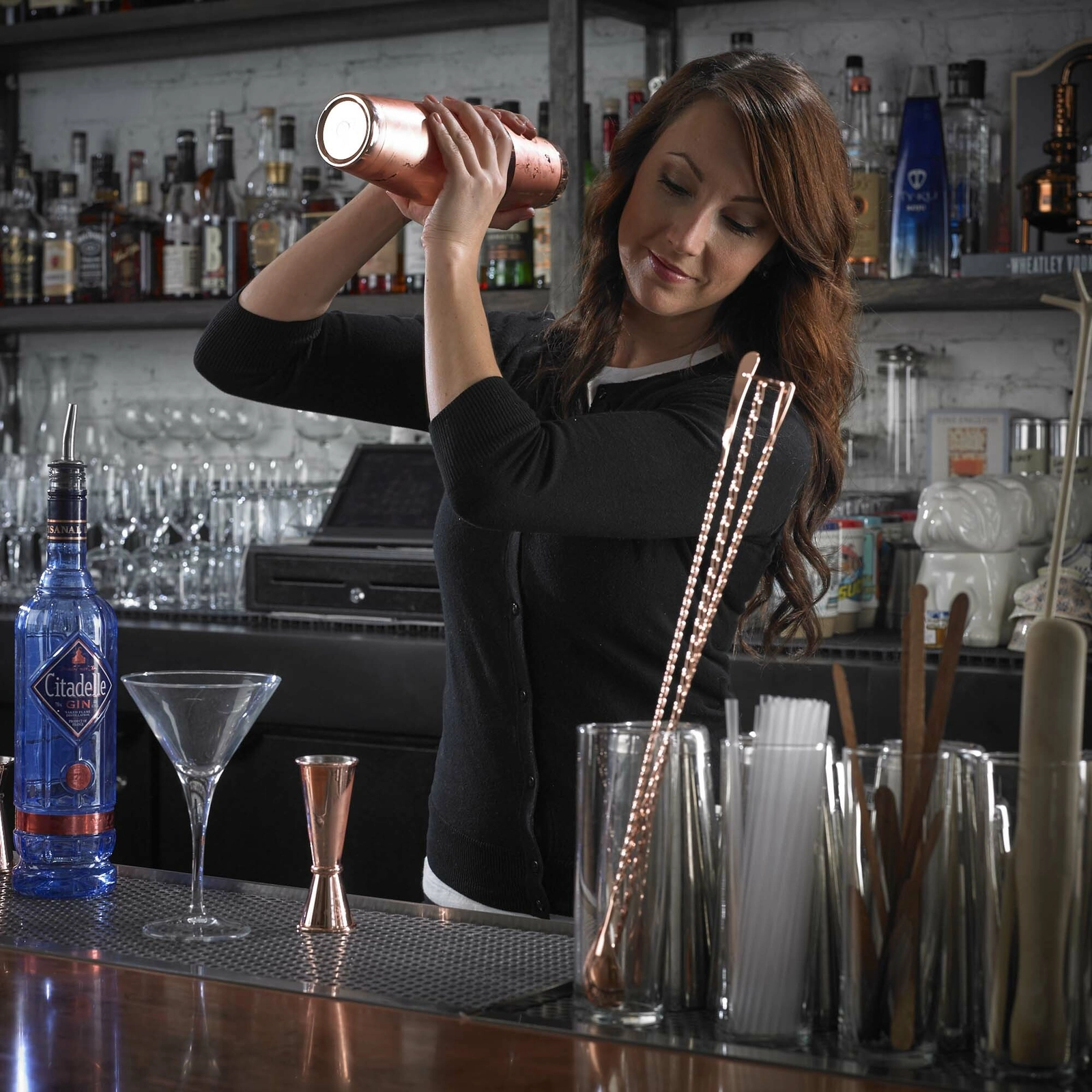 Miarka barmańska w stylu japońskim Diamond Lettice, ze stali nierdzewnej, miedziana, 30/60 ml | BARFLY, Diamond Lettice