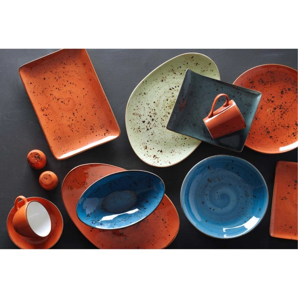 Talerz serwingowy, 215x120 mm, niebieski | FINE DINE, Iris