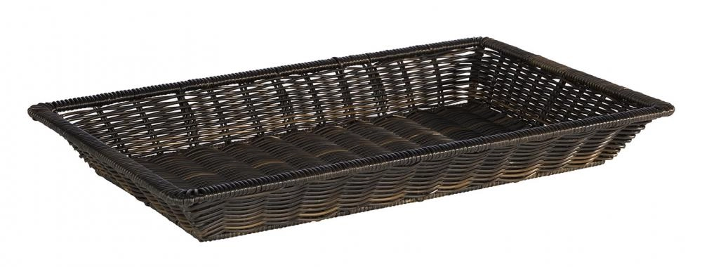 Koszyk ekspozycyjny GN 1/1 530x325x100 mm, czarno-brązowy | APS, Superstrong