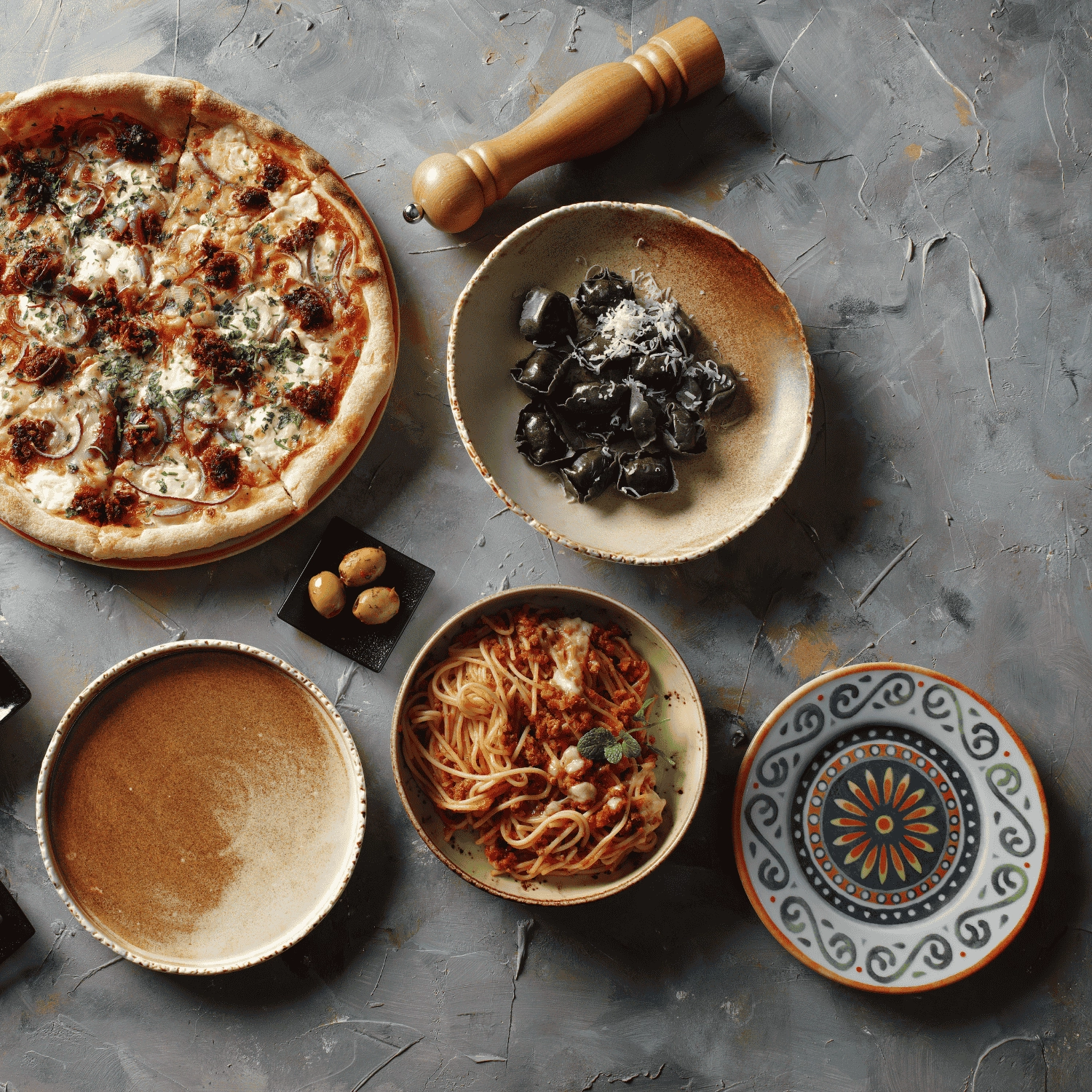 Miska płytka, Ø200 mm, zielona | FINE DINE, Olive