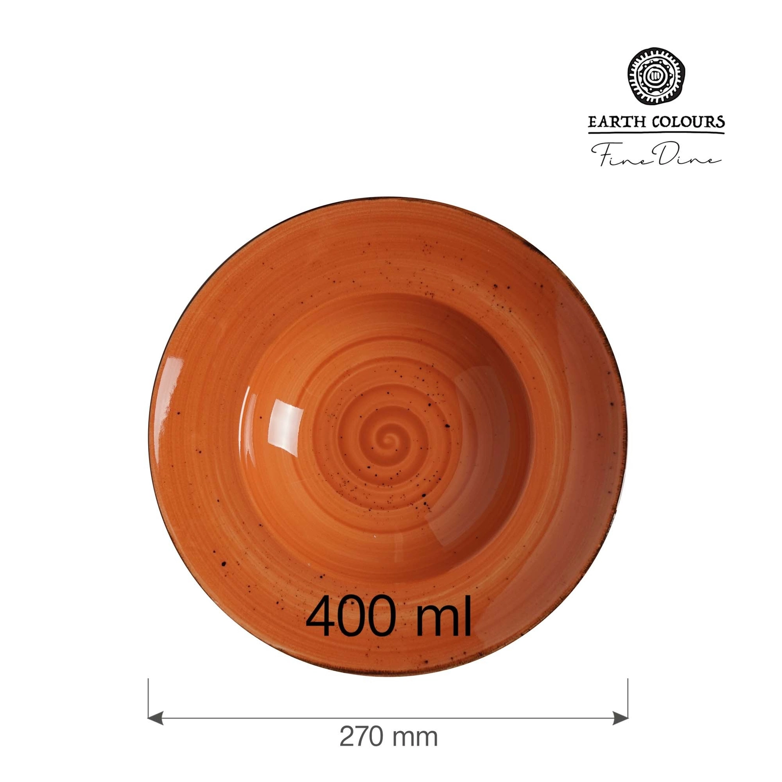 Talerz do pasty, Ø270 mm, 400 ml, pomarańczowy | FINE DINE, Dahlia