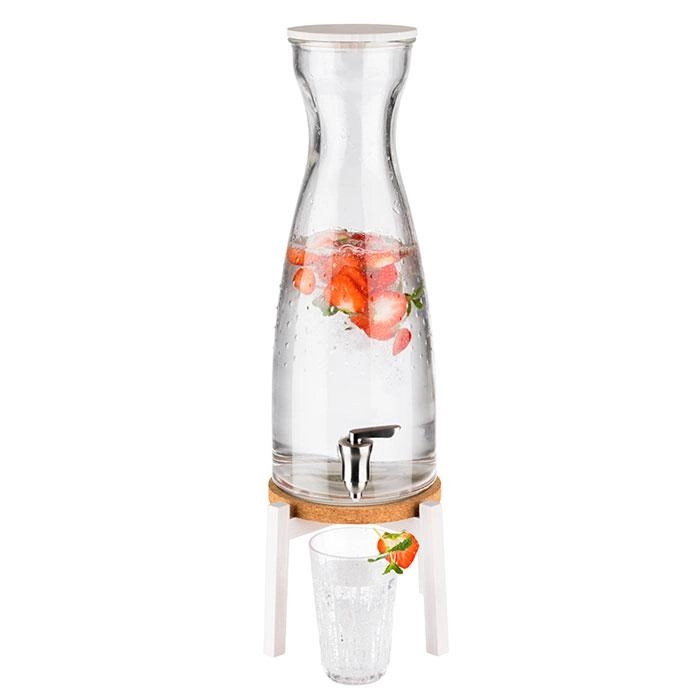 Szklany pojemnik z kranikiem do dyspensera 10420, 155x420 mm | APS, Fresh White