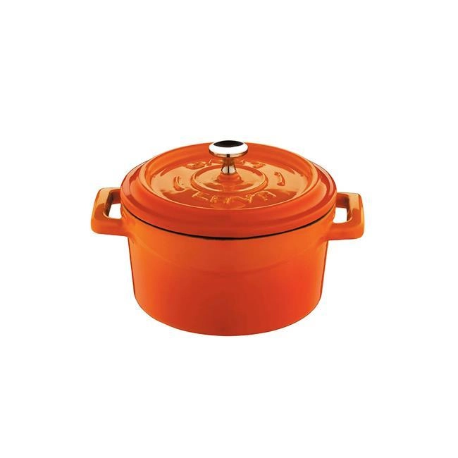Mini garnek żeliwny Ø120 mm, pomarańczowy, 500 ml | LAVA, 832134