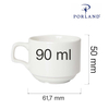 Filiżanka sztaplowana, 90 ml | PORLAND, Dove