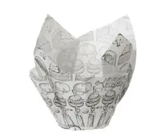 Foremka pergaminowa do frytek i przekąsek, 150 szt., 160x160x50 mm | HENDI, 678190