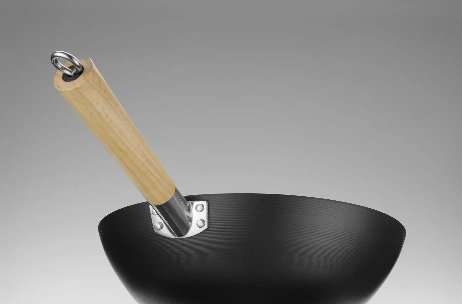 Patelnia Wok z drewnianym uchwytem, ⌀324 mm | HENDI, 627907