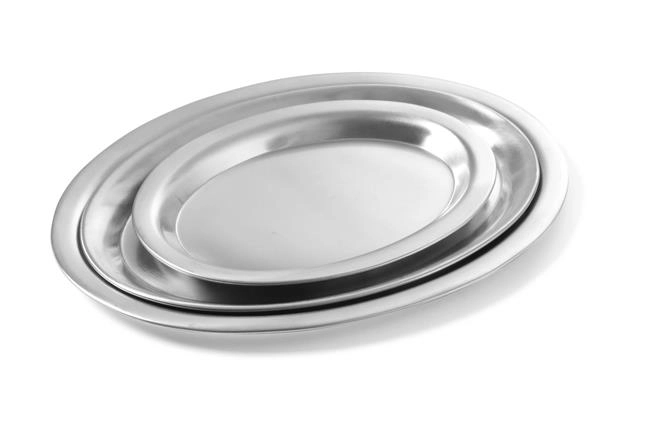Taca do serwowania owalna 200x140 mm, satynowana | HENDI, 405000