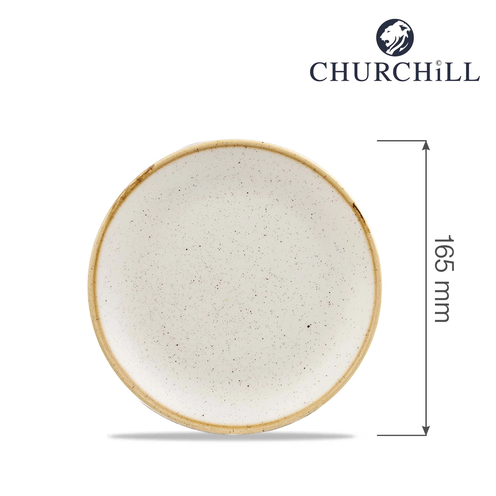 Talerz płytki, Ø165 mm | CHURCHILL, Stonecast Barley White