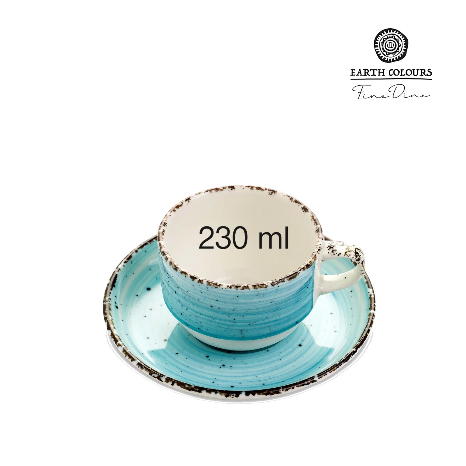 Filiżanka ze spodkiem, 230 ml | FINE DINE, Turkus
