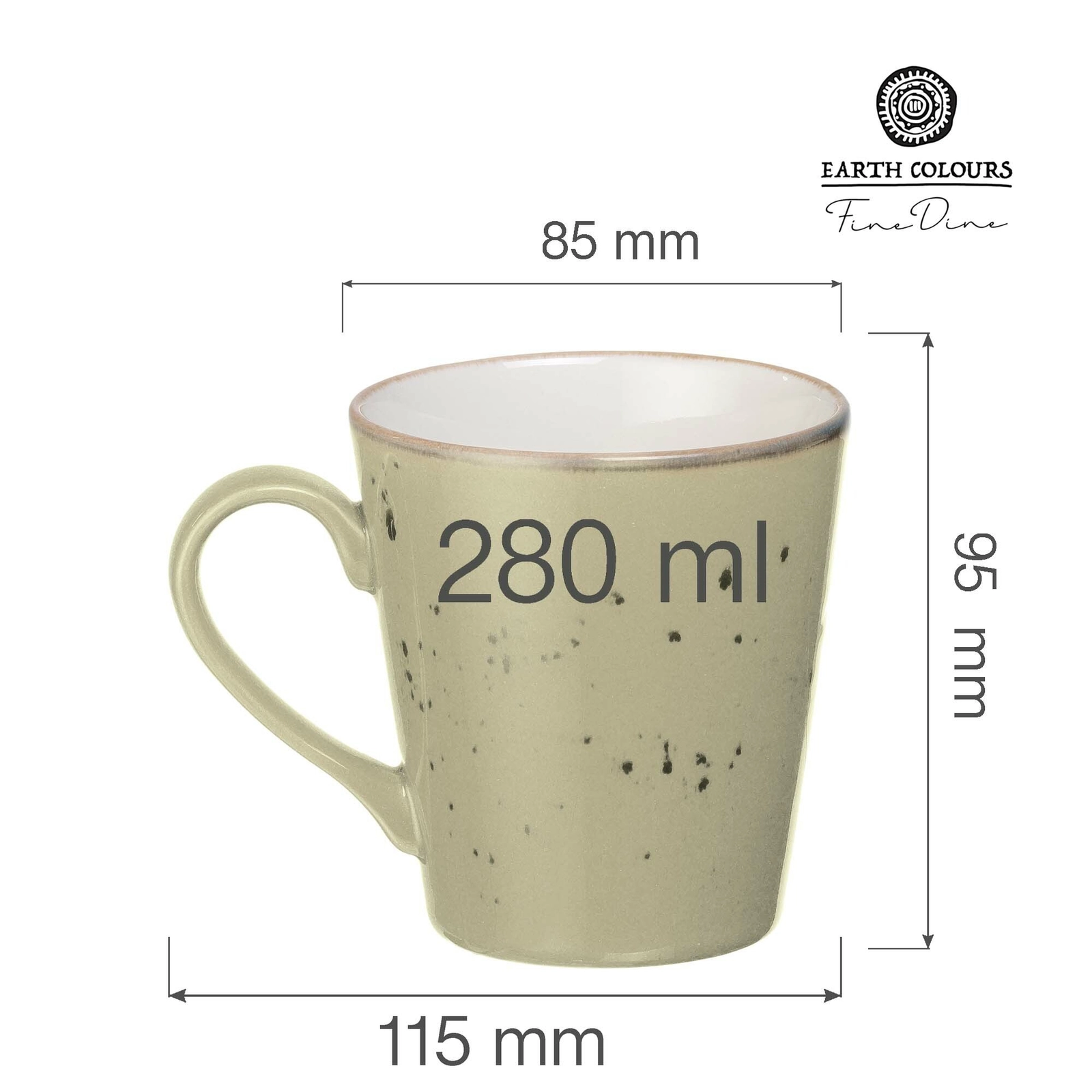 Kubek, 280 ml, zielony | FINE DINE, Olive