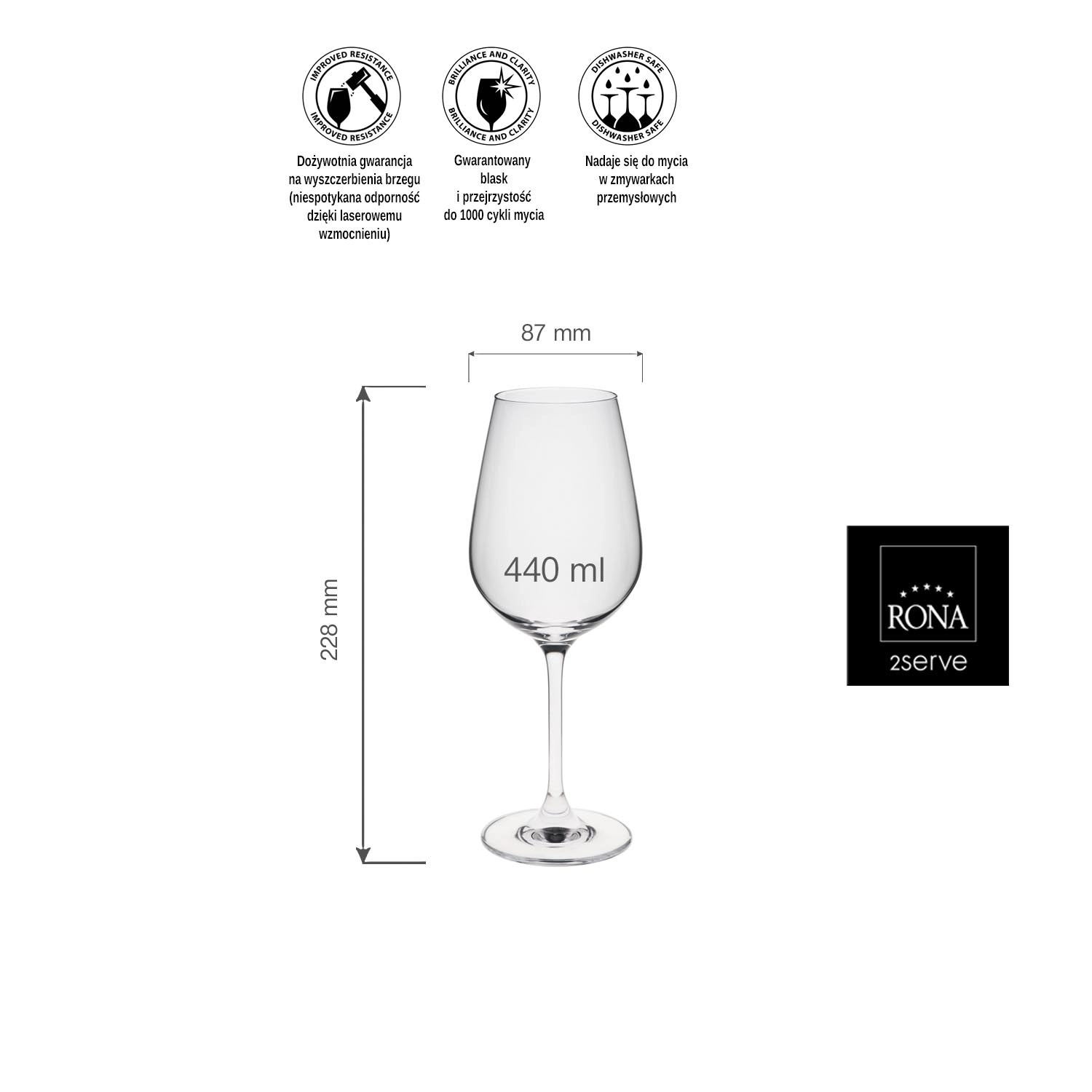 Kieliszek do wina, 440 ml | RONA, Invitation