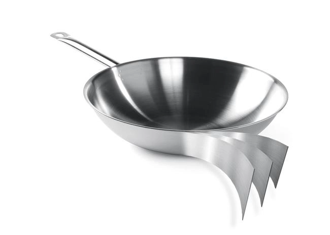 Patelnia Wok 3-ply bez pokrywki, ⌀360 mm | HENDI, 839003