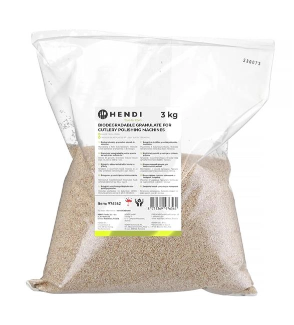 Biodegradowalny granulat do polerek do sztućców, 3 kg | HENDI, 976562
