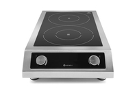 Kuchenka indukcyjna podwójna, 7 kW, 400 V, 405×700×145 mm | HENDI, Profi Line