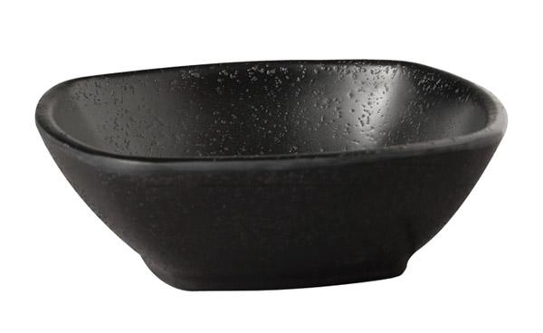 Miska kwadratowa z melaminy 0,2 l, czarna, 120×120×40 mm | APS, Zen