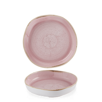Talerz organiczny z wysokim rantem Ø230 mm, różowy | CHURCHILL, Stonecast Petal Pink