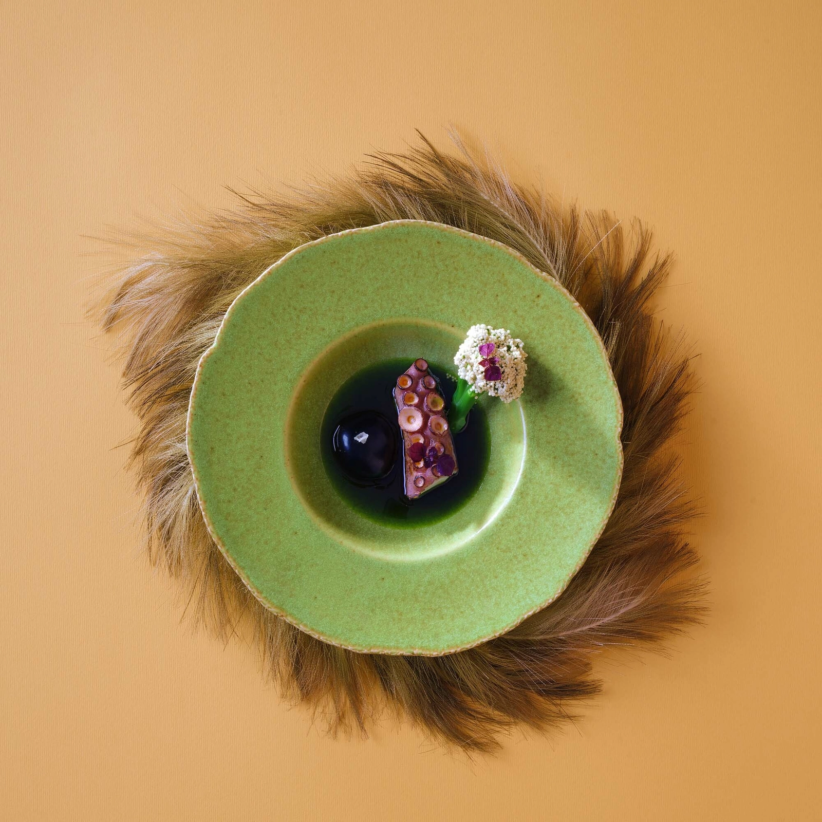 Talerz do pasty, Ø280 mm, zielony | FINE DINE, Edenic