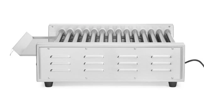 Podgrzewacz rolkowy do parówek dwustrefowy, 14 rolek, 230 V, 1,48 kW, 520x650x176 mm | HENDI, 268735