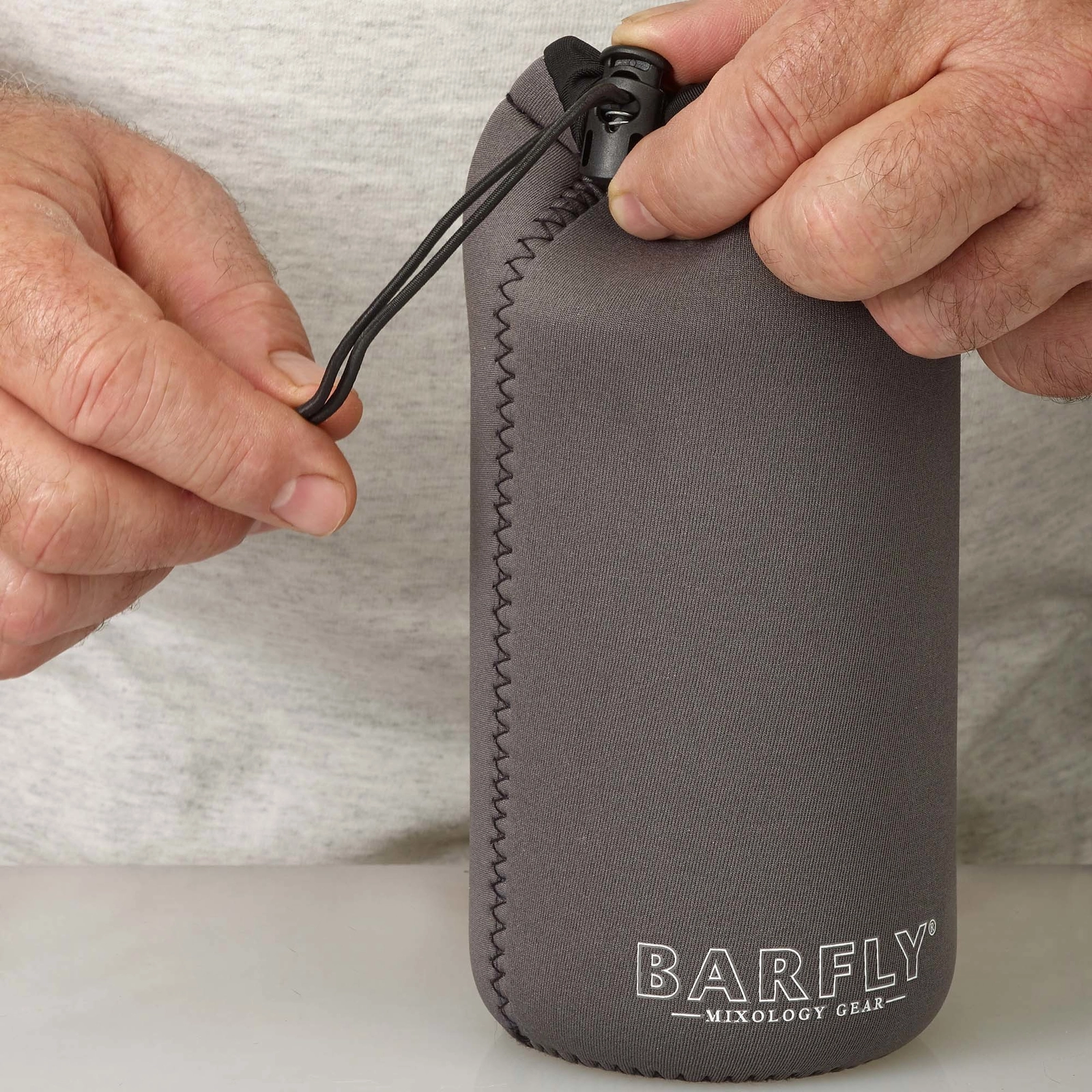 Pokrowiec na szklanicę barmańską, 500/550 ml, szary | BARFLY, M37183