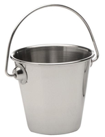 Mini wiaderko Ø70 mm, zestaw 4 szt., inox | APS, Snack Holder