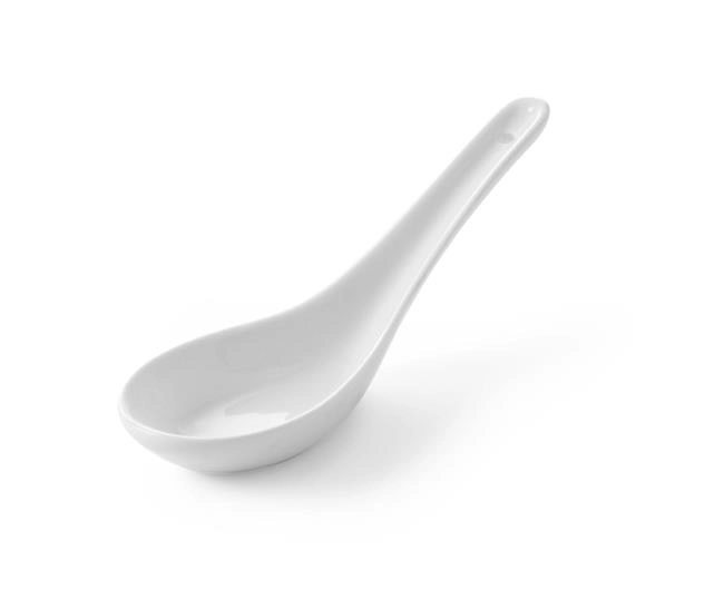 Łyżeczka Cuchara z porcelany do dipów, 130x43x26 mm, zestaw 6 szt. | HENDI, 785324