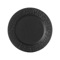 Talerz płytki z rantem, Ø210 mm, czarny | FINE DINE, Crust