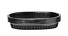 Koszyk do pieczywa, owalny, 275x175x38 mm, czarny, 6 szt. | HENDI, 426890