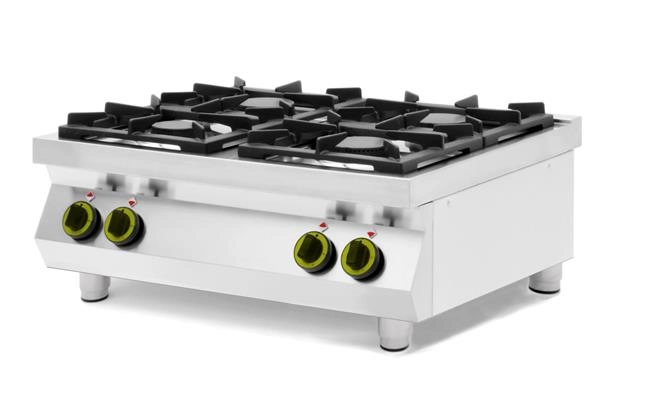 Kuchnia gazowa 4-palnikowa stołowa, 19 kW, 800×700×310 mm | HENDI, Kitchen Line