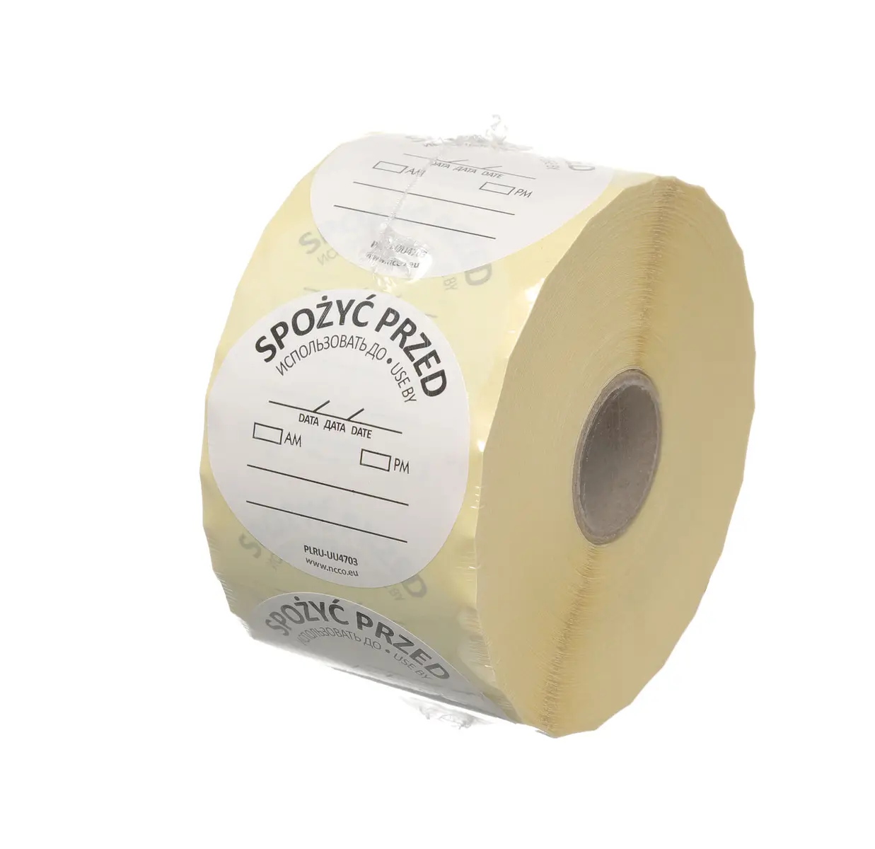 Etykiety Food Safety – „SPOŻYĆ PRZED”, wielorazowe, 500 szt., ⌀50 mm | HENDI, 850145