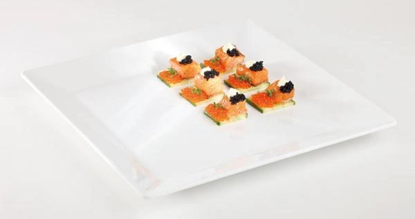 Półmisek kwadratowy z melaminy 370×370 mm, biały | APS, Pure