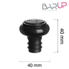 Zestaw 2 korków do pompki próżniowej do wina, Ø40×40 mm, czarny | BAR UP, 595534