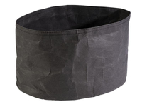 Koszyk owalny na pieczywo 300x200x180 mm z papieru wodoodpornego, czarny | APS, Paperbag