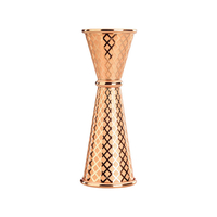 Miarka barmańska w stylu japońskim Diamond Lettice, ze stali nierdzewnej, miedziana, 30/60 ml | BARFLY, Diamond Lettice