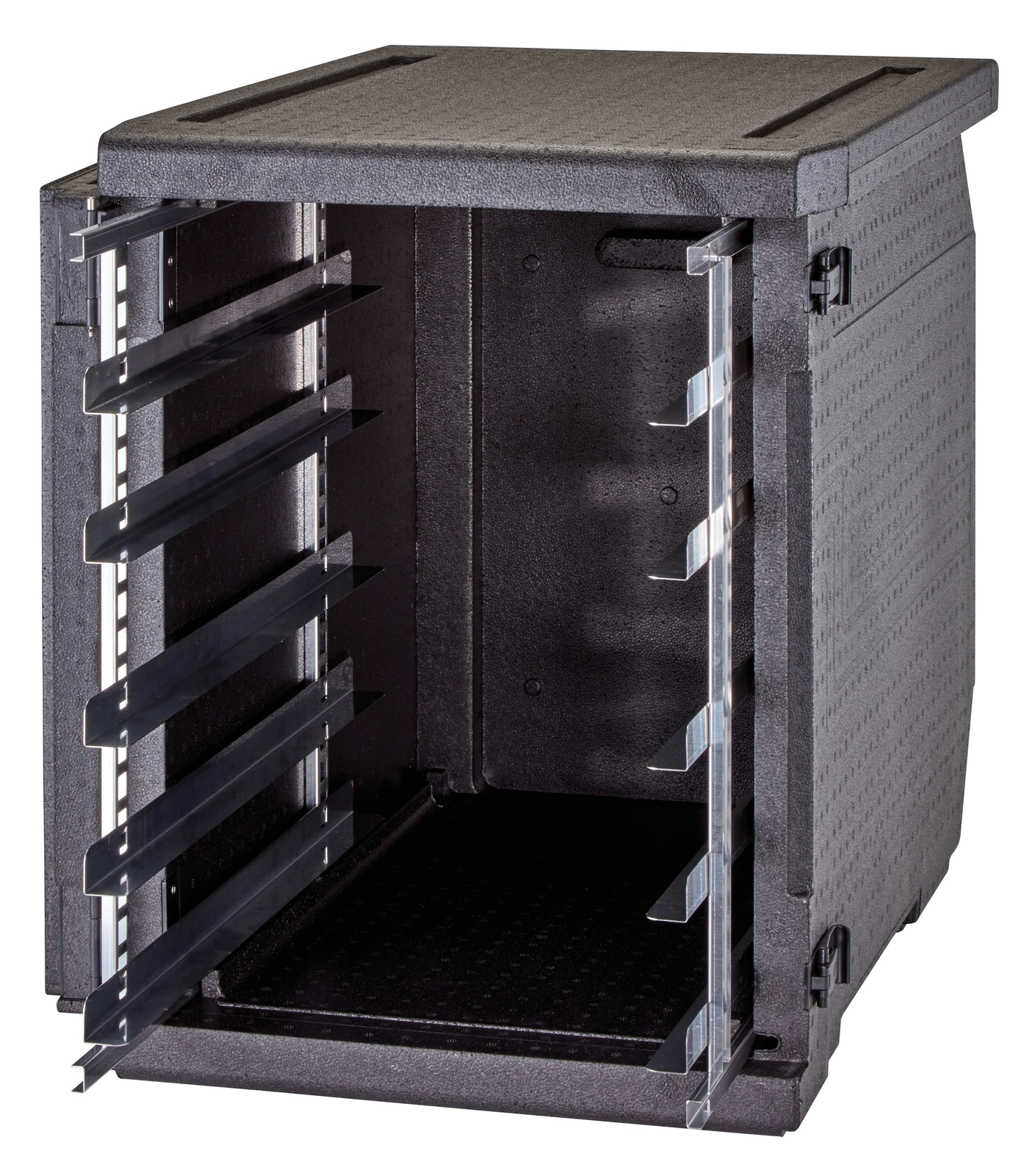 Pojemnik termoizolacyjny, 155 l, głębokość 615 mm, ładowany od przodu, 770x540x687 mm, czarny | CAMBRO, EPP4060FADJR110