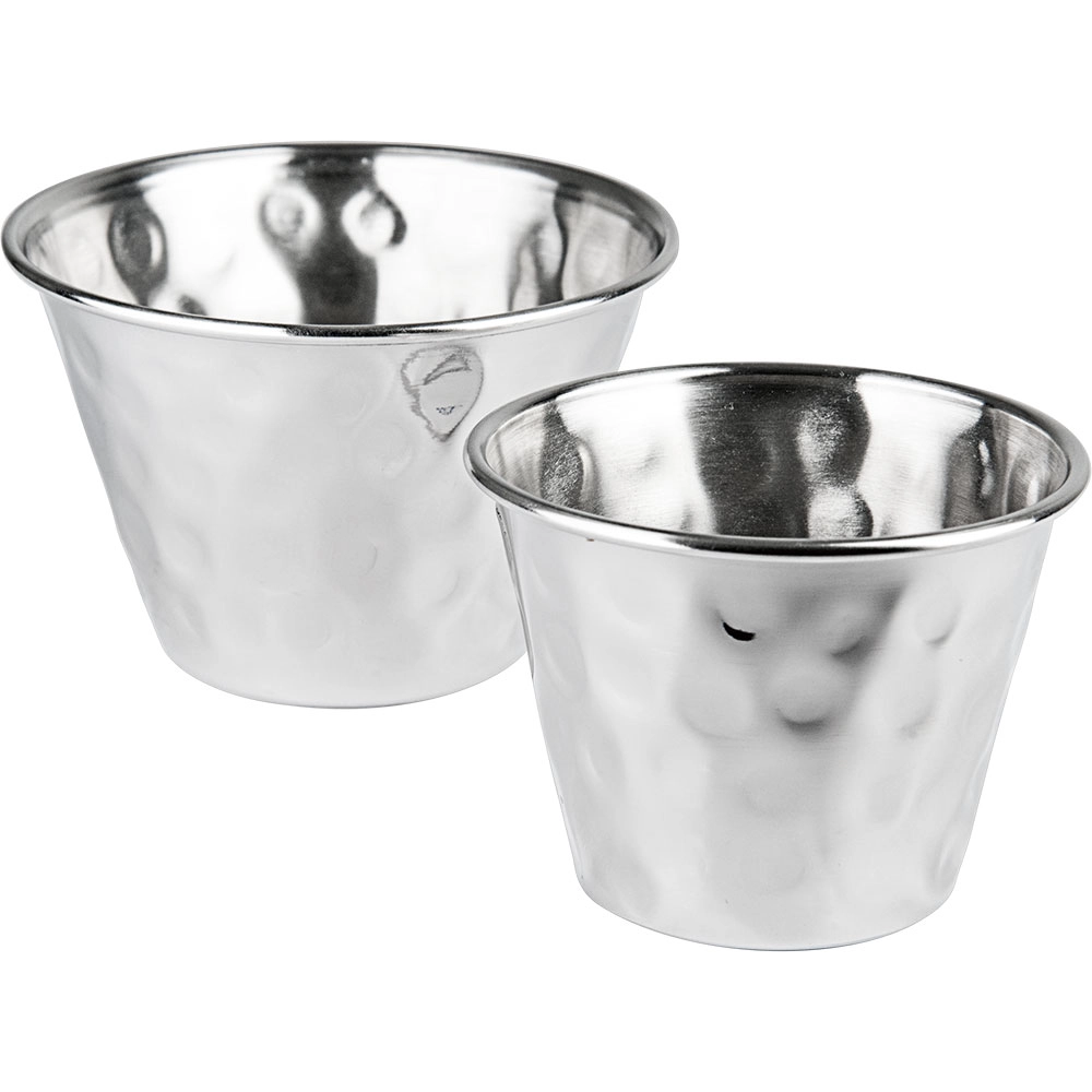 Mini dip młotkowany ze stali nierdzewnej, 120 ml | STALGAST, 546045