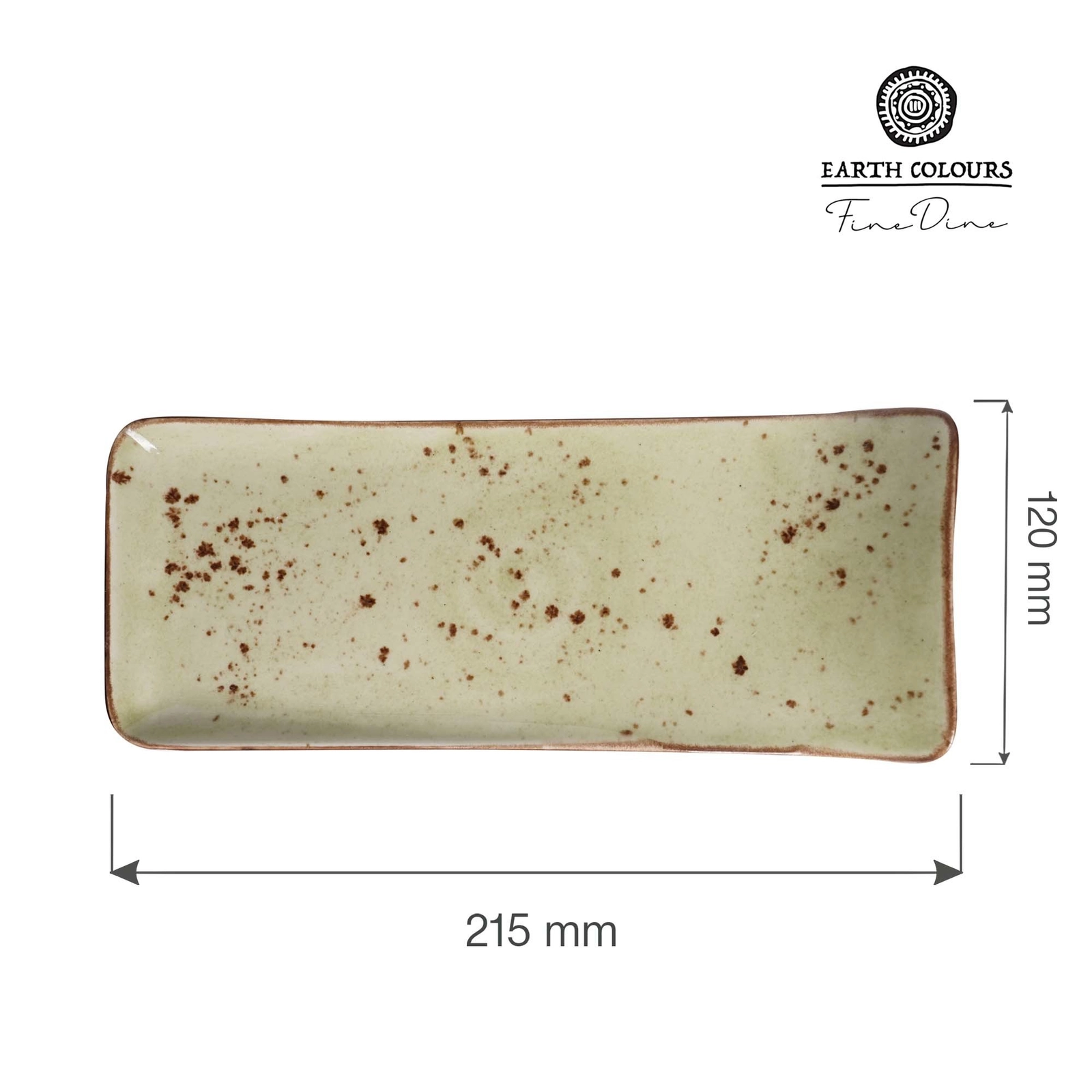 Talerz serwingowy, 215x120 mm, zielony | FINE DINE, Olive