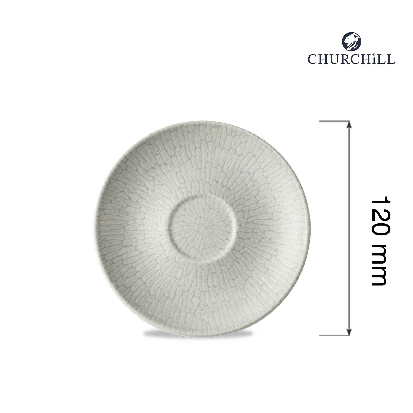 Spodek do espresso Ø120 mm, szary | CHURCHILL, Delta Grey